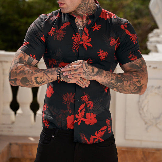 Camisa Hombre Estampada Verano Ligera - Vestiria