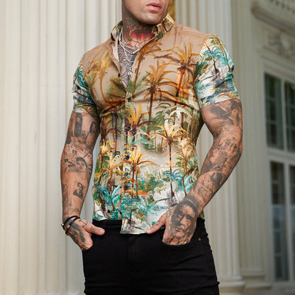 Camisa Hombre Estampada Reversible Verano - Vestiria