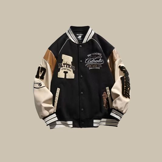 Chaqueta Deportiva Oversize Hombre Estilo Béisbol - Vestiria