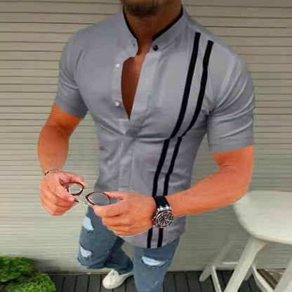 Camisa Hombre Estampada Casual Diaria