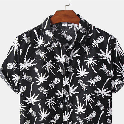 Camisa Hombre Negro manga corta - Vestiria