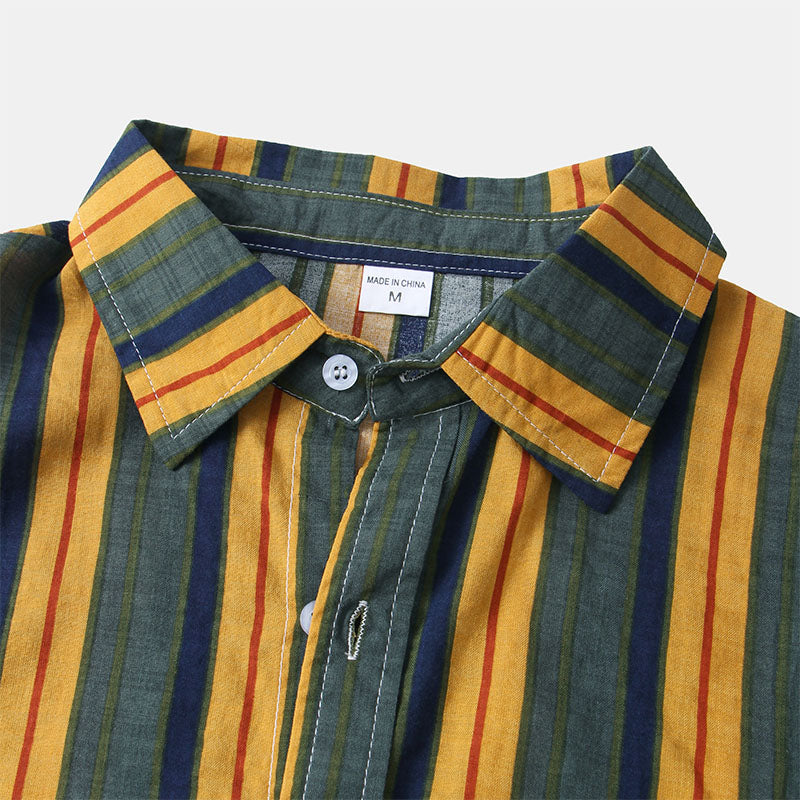 Camisa Rayas Clásica Verano Hombre - Vestiria