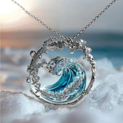 Collar Mujer Cristal Marino Estilo Costero