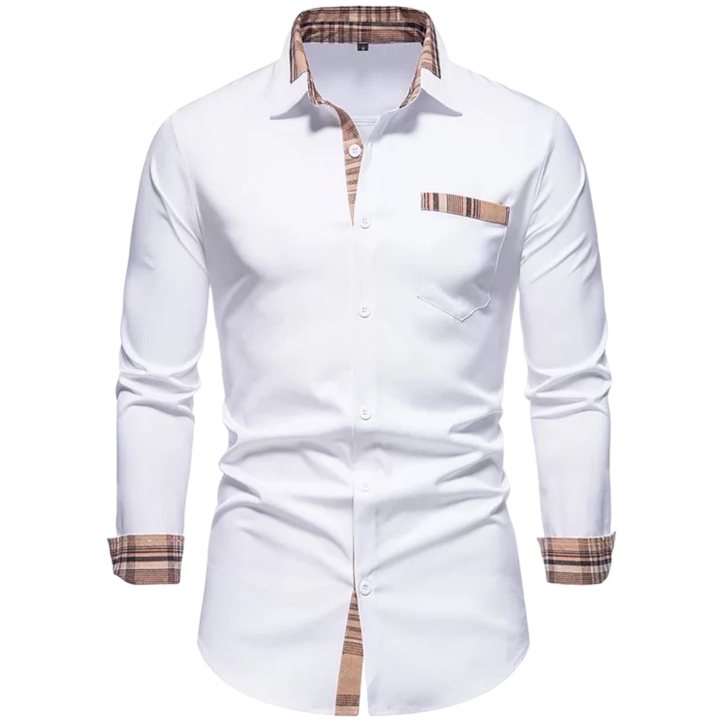 Camisa Hombre Estilo Cuadriculado Moderno