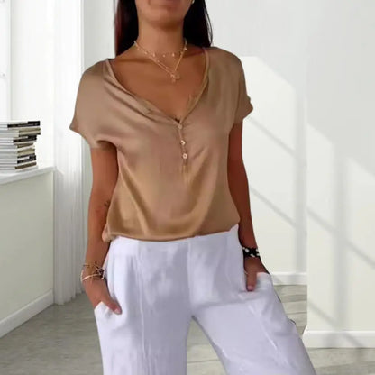 Top Mujer Elegante Scollo V - Vestiria