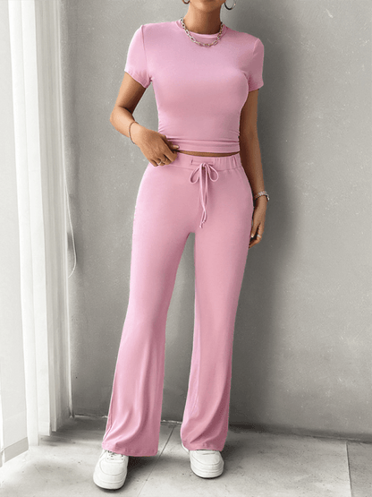 Conjunto Deportivo Camiseta y Pantalón Corto Ajustado