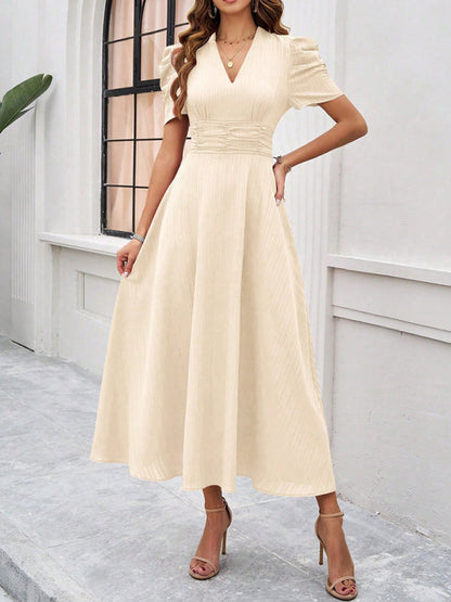 Vestido Cintura Marcada Falda A-Line Elegante - Vestiria