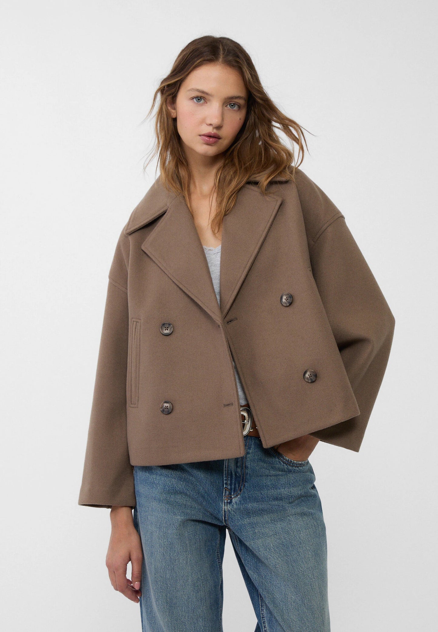 Chaqueta Mujer Invierno Abrazable Doble Botón