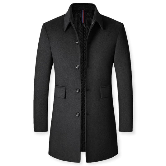 Abrigo Hombre Estrecho Botones Moda - Vestiria