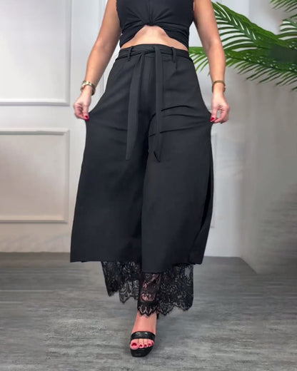 Pantalón de encaje elegante mujer