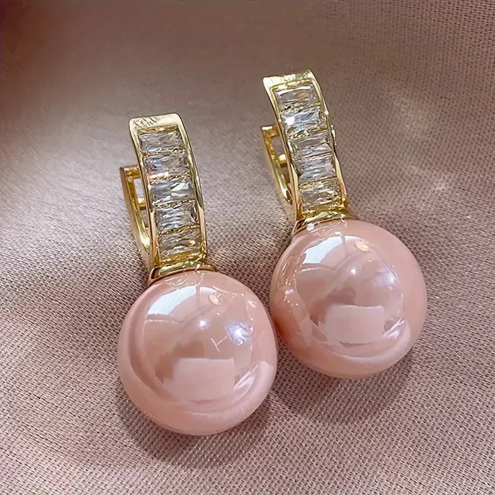 Pendientes Mujer Elegantes con Perla Blanca - Vestiria