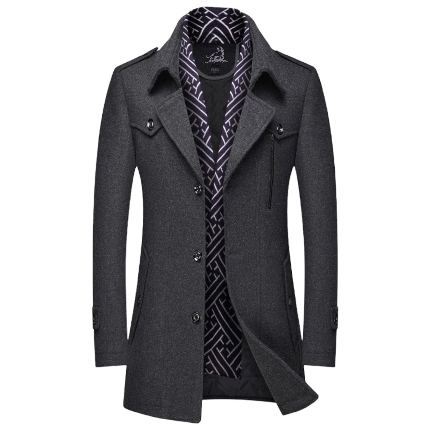 Chaquetón Hombre Cuero Bolsillos Práctico