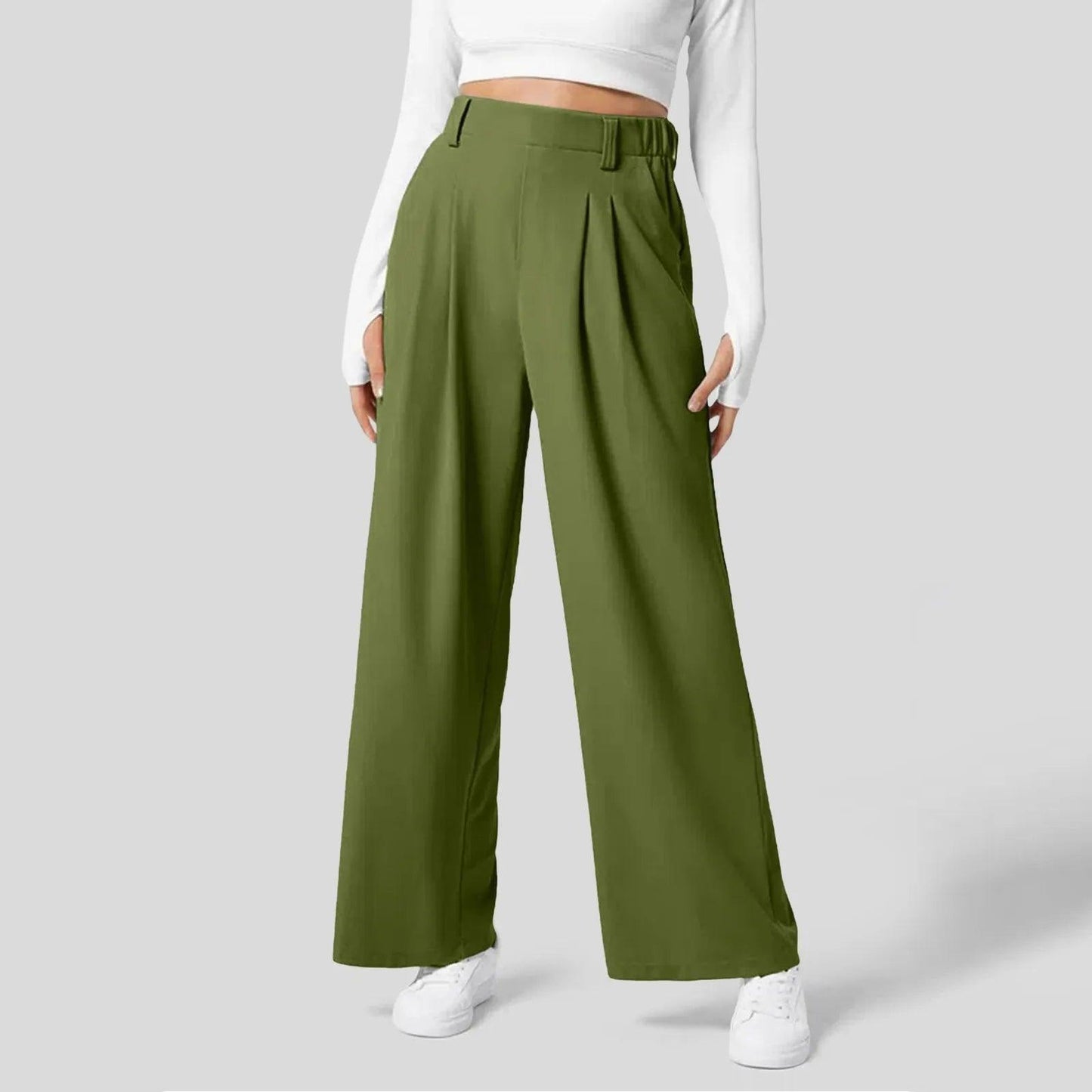Pantalón Mujer Amplio y Elástico