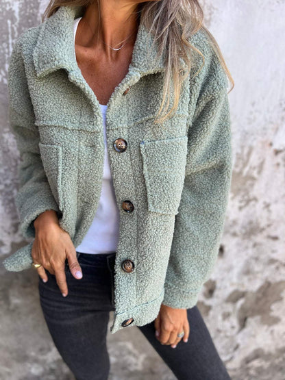 Chaquetón Mujer Piel Cálido Bolsillos - Vestiria