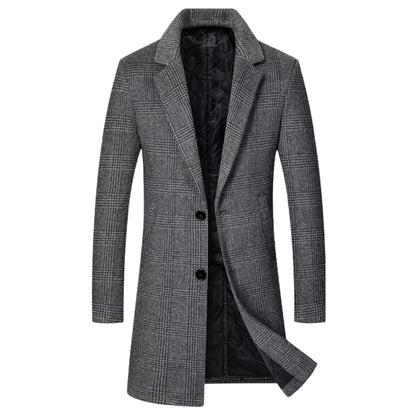 Abrigo Hombre Cuadros Elegante - Vestiria