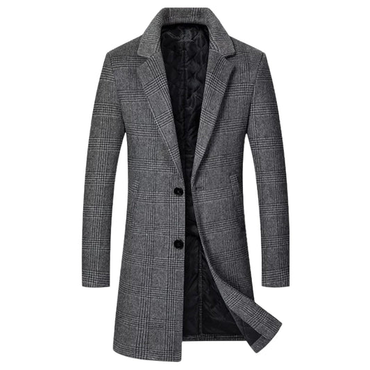 Abrigo Hombre Cuadros Elegante - Vestiria