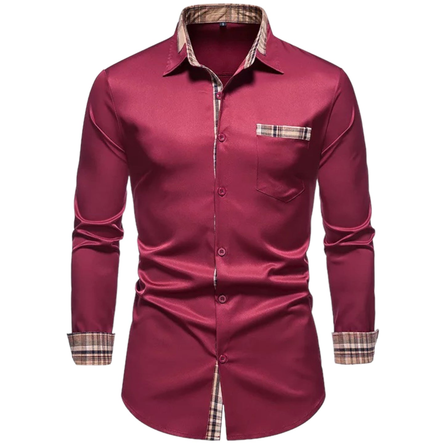 Camisa Hombre Estilo Cuadriculado Moderno