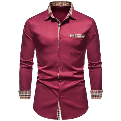 Camisa Hombre Estilo Cuadriculado Moderno