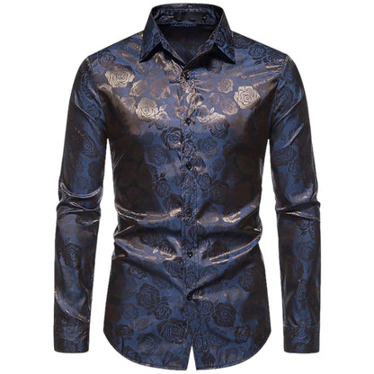 Camisa Hombre Floral Estilo Clásico