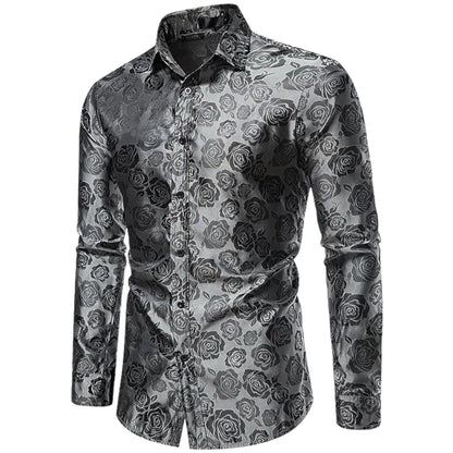Camisa Hombre Floral Estilo Clásico