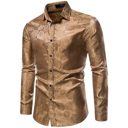 Camisa Hombre Floral Estilo Clásico