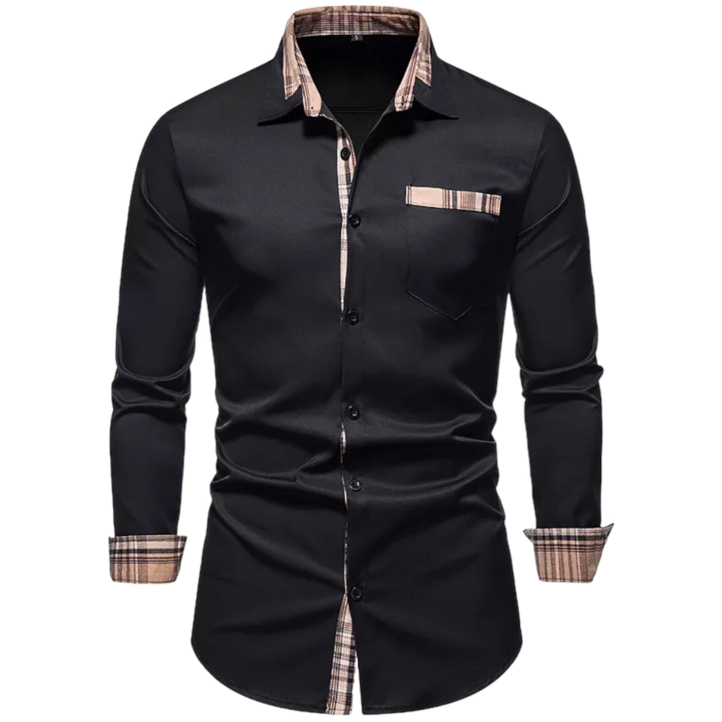 Camisa Hombre Estilo Cuadriculado Moderno