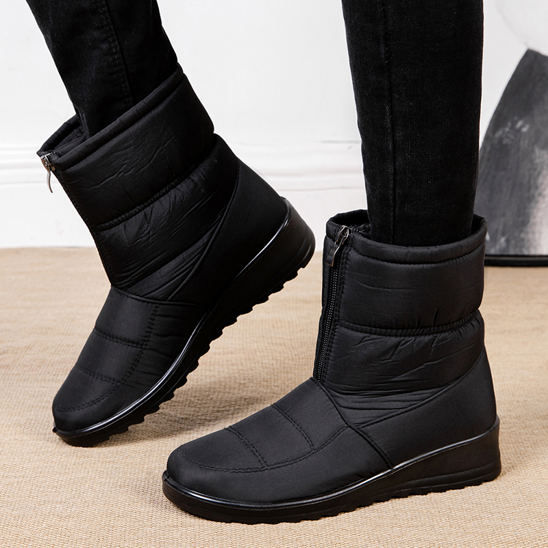 Botas Mujer Impermeables Invierno Cremallera
