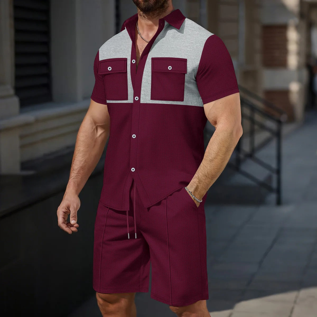 Conjunto Hombre Polo y Shorts Deportivos