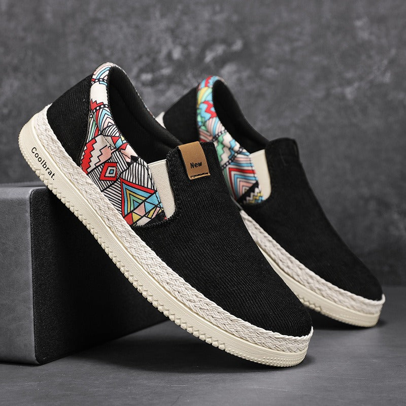 Zapatillas Hombre Lona Estampado Exótico