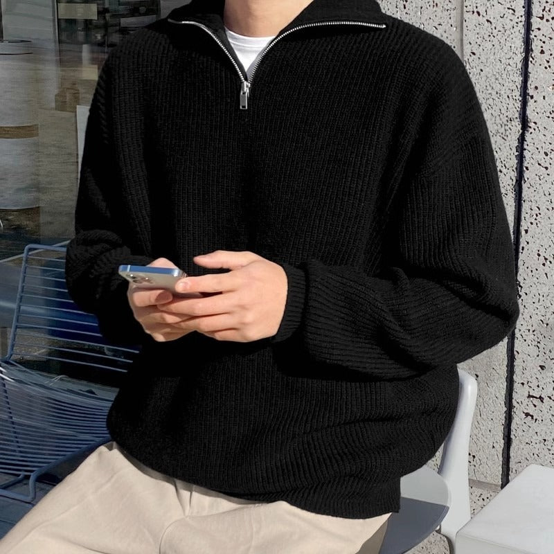 Chaquetón hombre cuello alto abrigo invierno