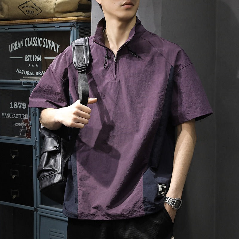 Camiseta Hombre Técnica Cuello Alto Cremallera - Vestiria