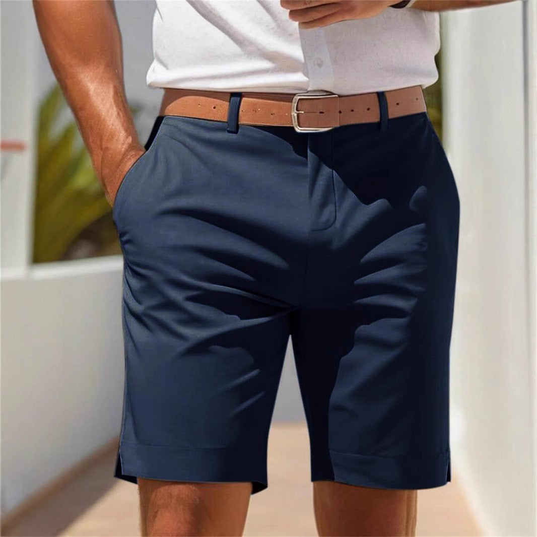 Pantalones cortos hombre sarga informal clásicos