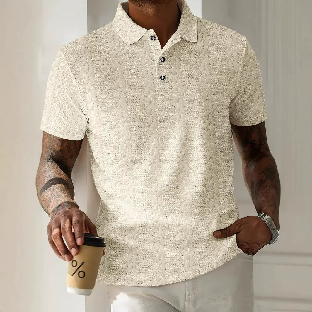 Polo Hombre Clásico Jacquard Elegante