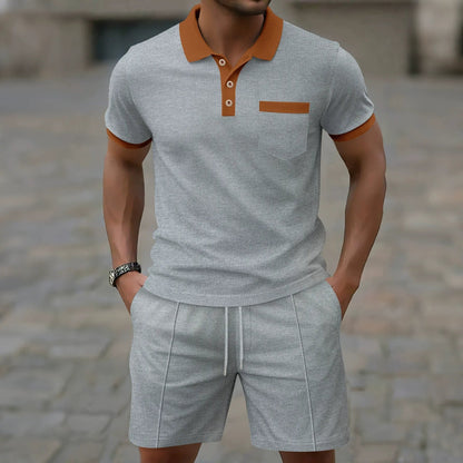 Polo y Shorts Hombre Clásico Deportivo