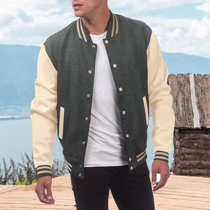 Chaquetón Universitario Estilo Casual