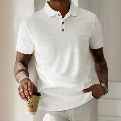 Polo Hombre Clásico Jacquard Elegante