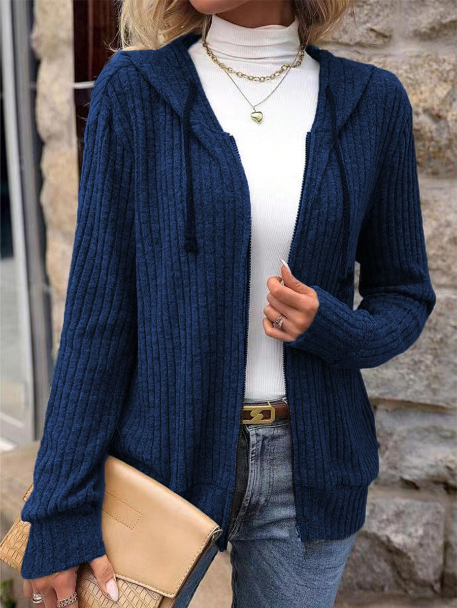 Cárdigan de Punto Cremallera Elegante Mujer