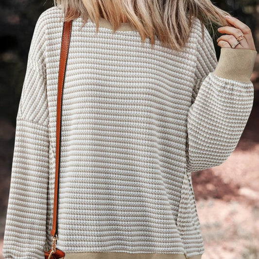 Sudadera rayas elástica mujer casual - Vestiria