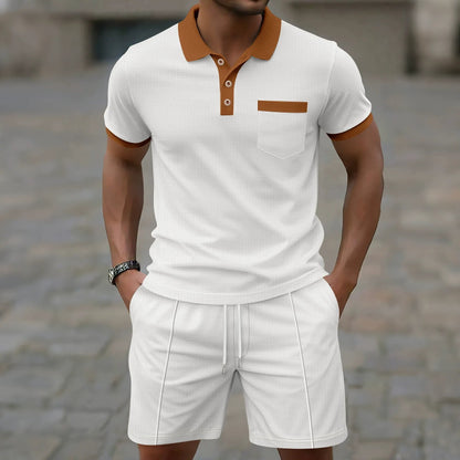 Polo y Shorts Hombre Clásico Deportivo