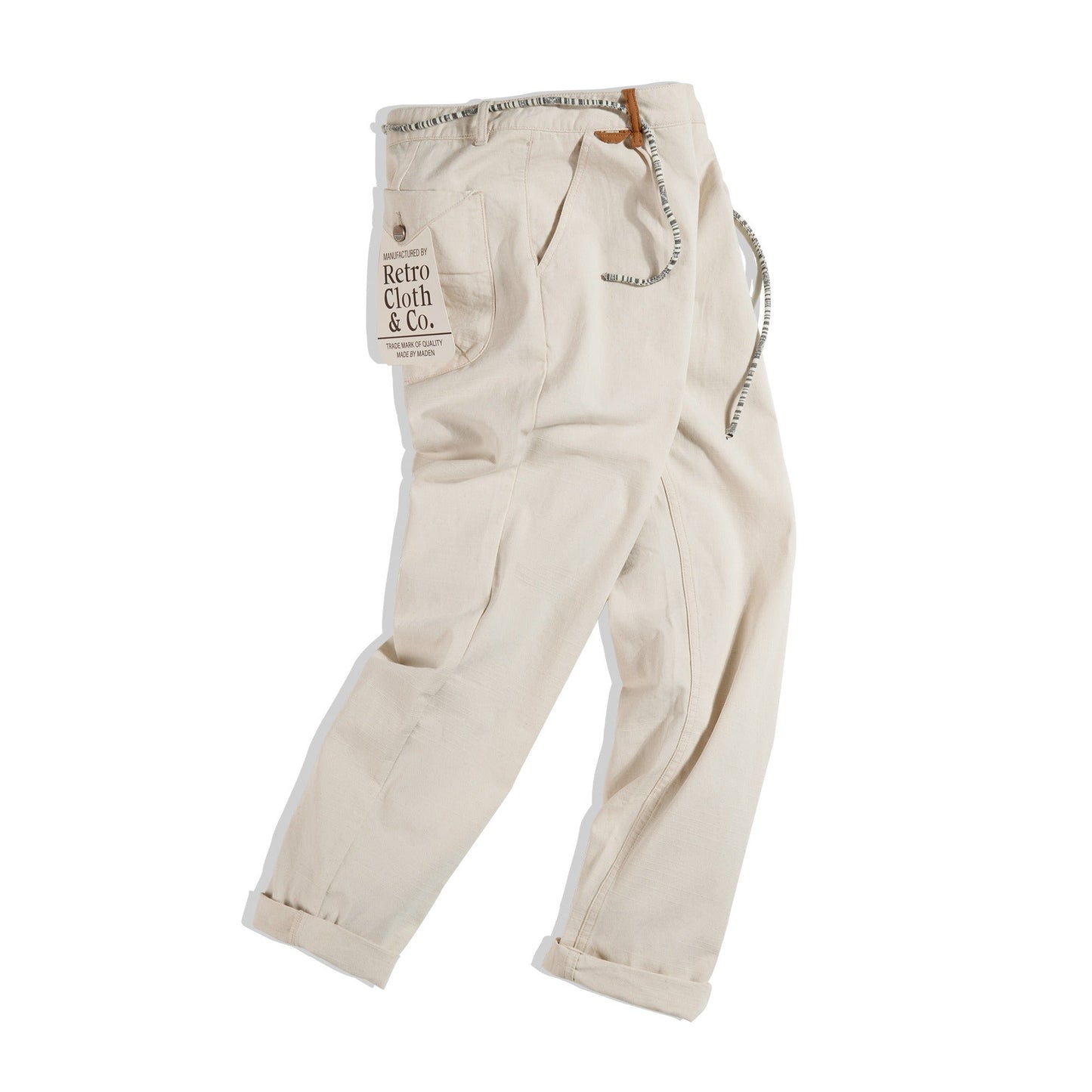 Pantalones Hombre Algodón Cómodos con Cinturón