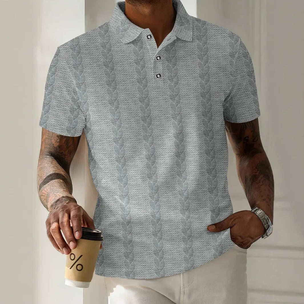 Polo Hombre Clásico Jacquard Elegante
