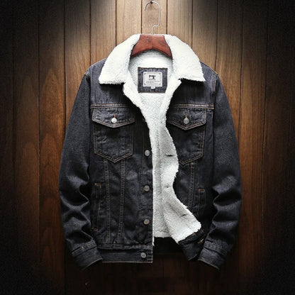 Chaqueta vaquera hombre forro polar cálida