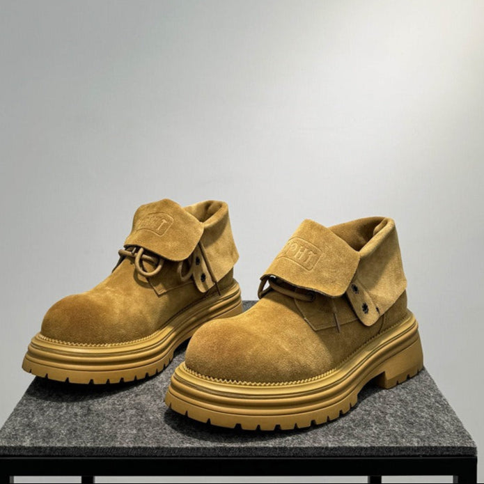 Botas Hombre Cuero Suela Gruesa Estilo Casual