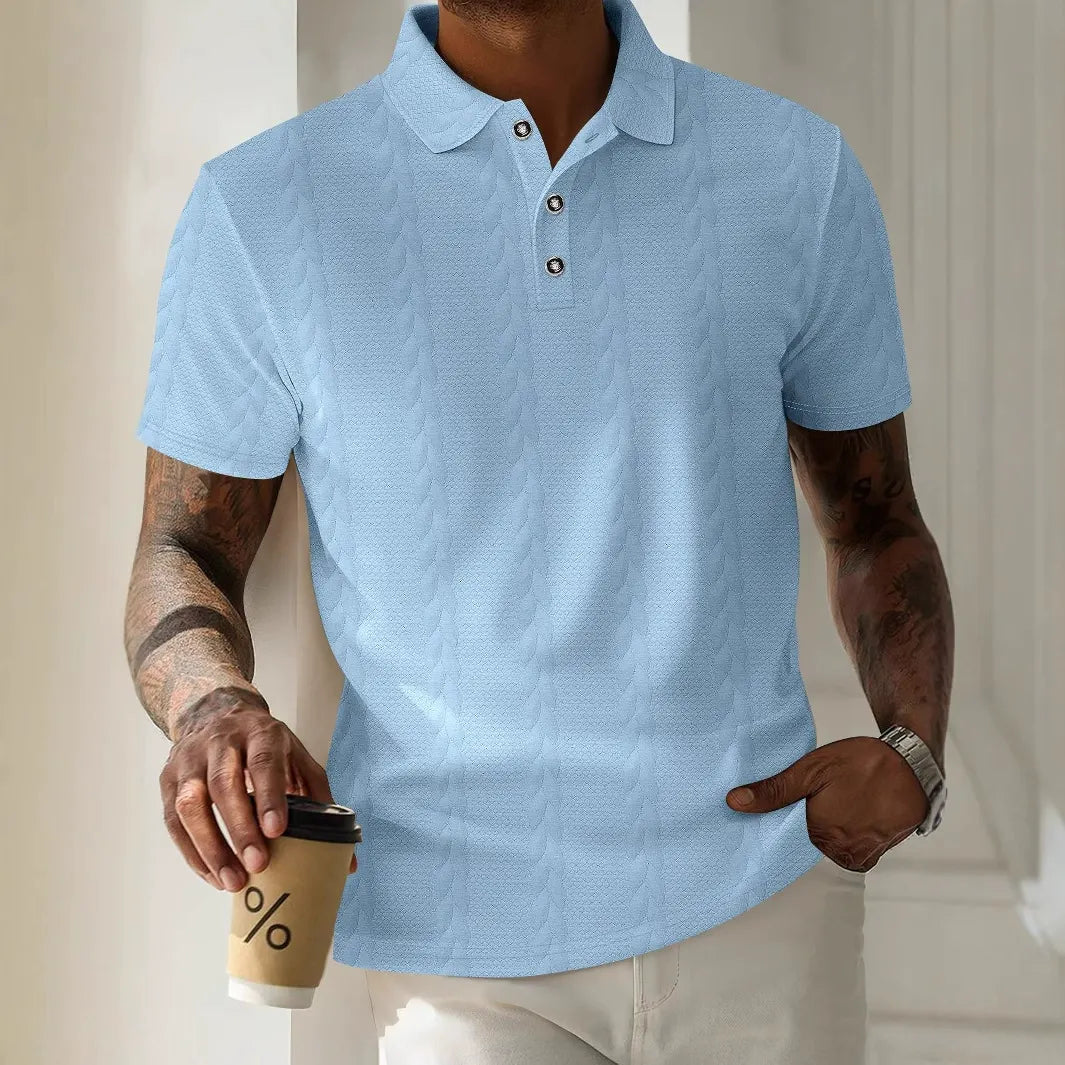 Polo Hombre Clásico Jacquard Elegante