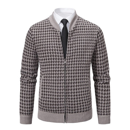 Cárdigan Hombre Cremallera Estampado Clásico Moderno - Vestiria