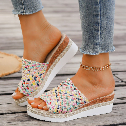 Sandalias Mujer Altas Trenzadas Estilo Hippie - Vestiria