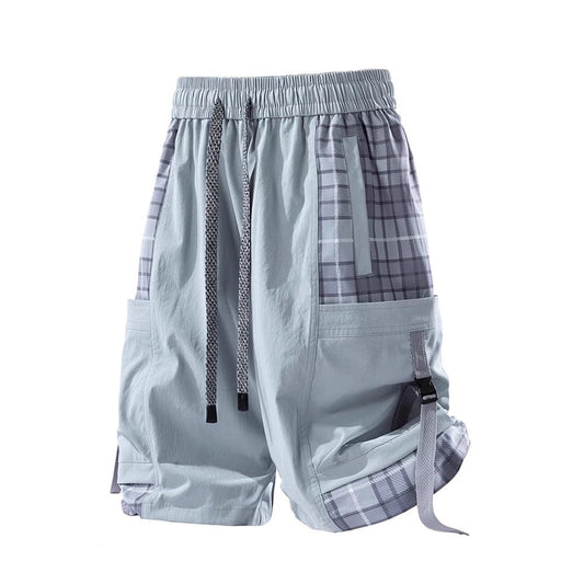 Pantalones cortos hombre cuadriculados estilo aventura - Vestiria