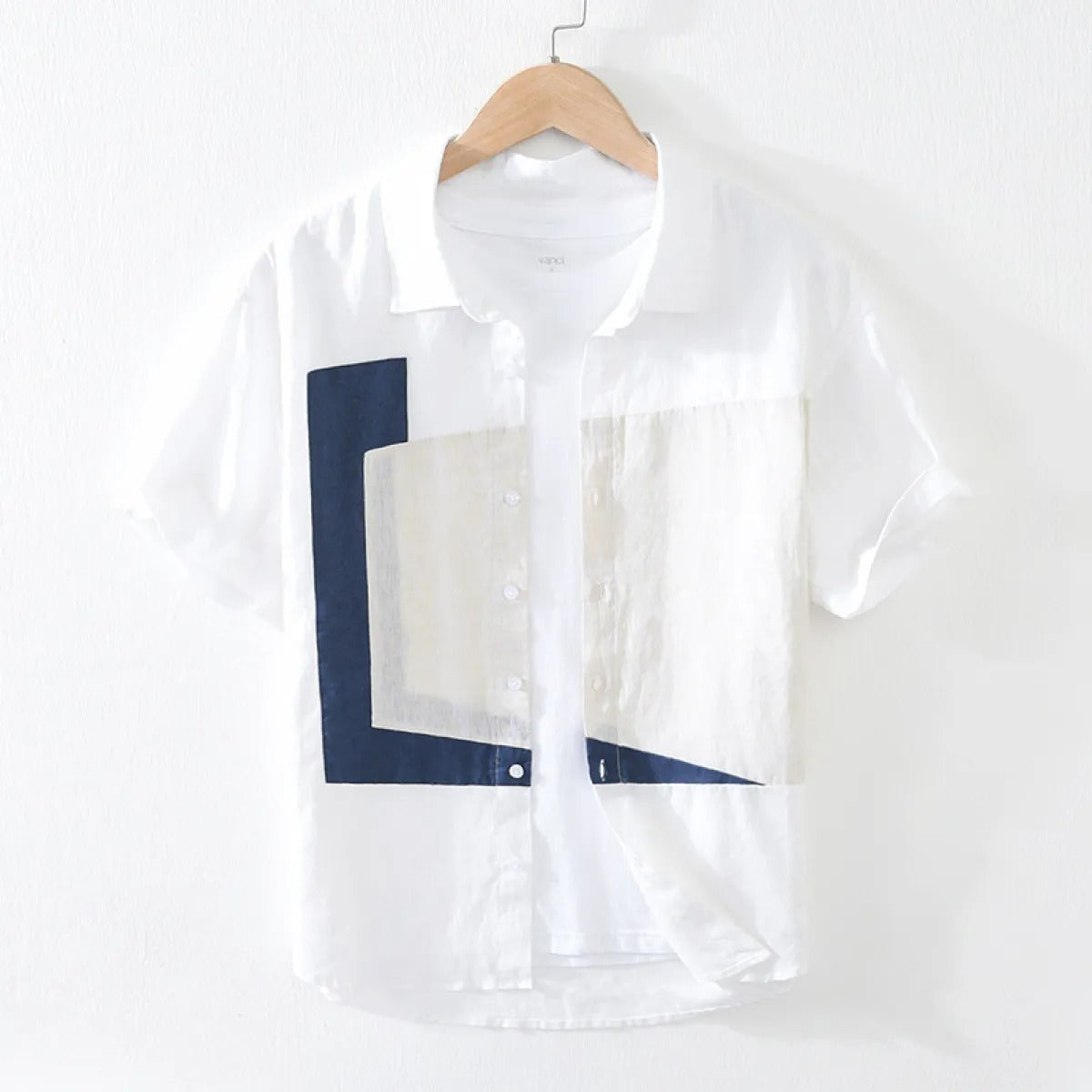 Camisa Hombre Lino Estampado Colorido - Vestiria