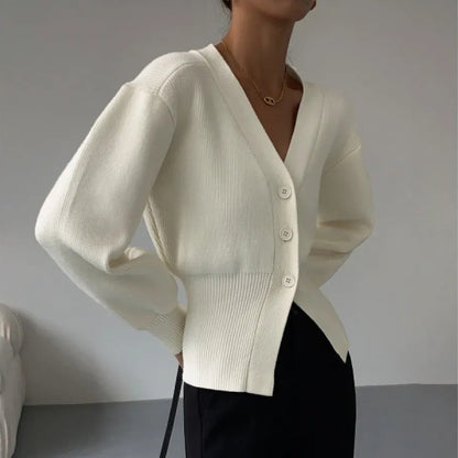 Cárdigan Mujer Escote V Estilo Chic - Vestiria