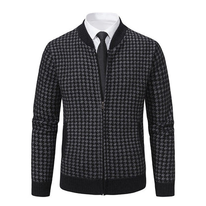 Cárdigan Hombre Cremallera Estampado Clásico Moderno
